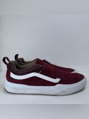 VANS Kyle Walker Pro Burgundy White Suede Skateboarding Sneaker Comfort 10.5
